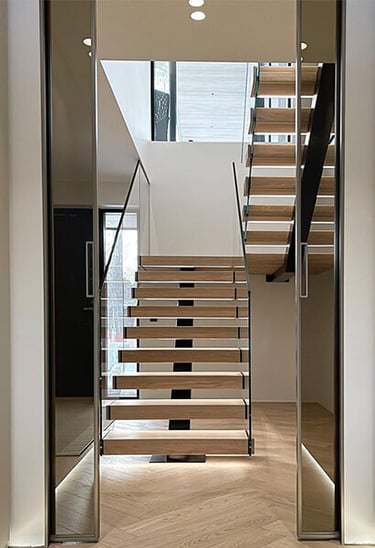 custom u shaped staircase