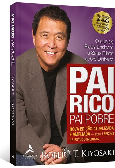 Capa do livro Pai Rico Pai Pobre, de Robert T. Kiyosaki.