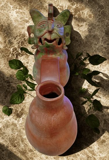 Vasija silbadora, con cabeza resonante