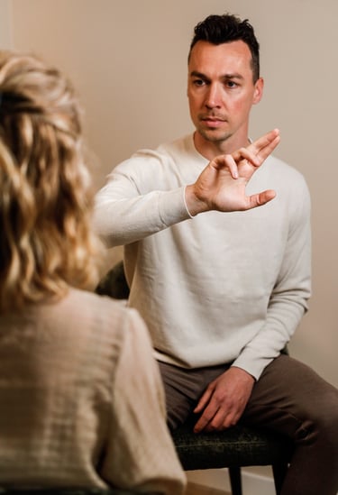 EMDR therapeut aan het werk