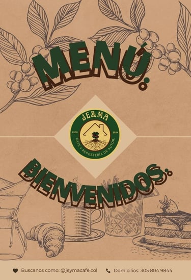 menu,cafe je&ma, circasia quindio