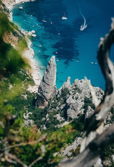 View of Cala Goloritzè from Punta Salinas, Baunei Sardinia