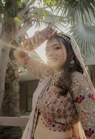 best soft bridal makeup and hairstyles in wedding look R&D bridal makeup studio and salon vadodara