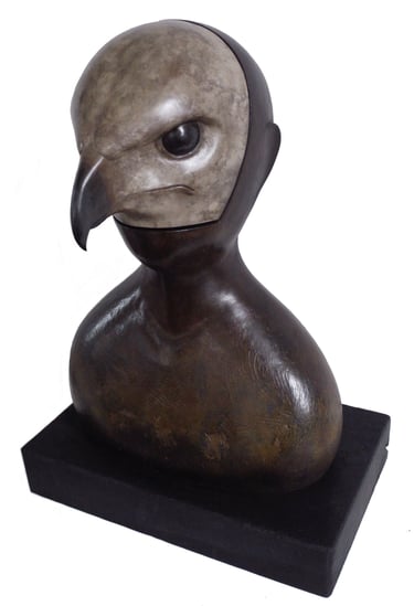 Bronze Sculpture Hawkish By Mark Richard Hall
