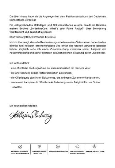 Offener Brief an die Staatlichen Kunstsammlungen