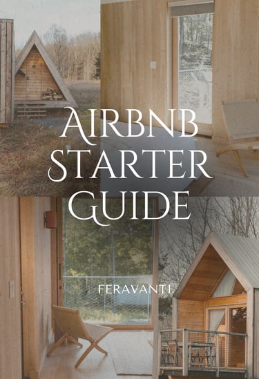 Digital Airbnb Starter Guide by FERAVANTI for beginners learning how to start an Airbnb.