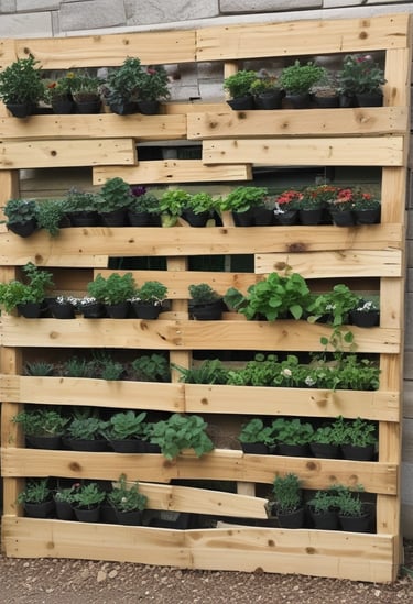 Building a Wooden Pallet Garden Wall