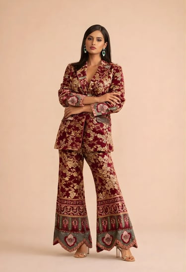 Blazer Bell Bottom Set