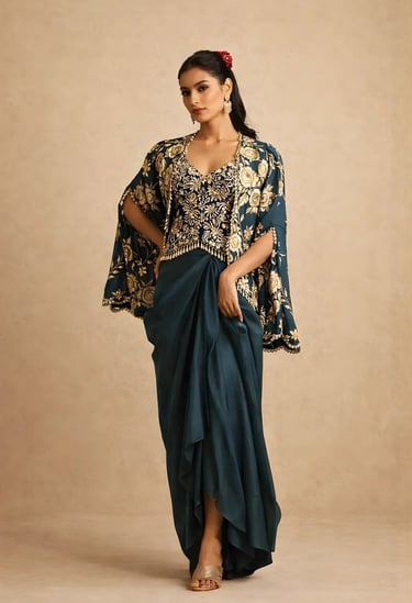 Cape and Drape Skirt Set