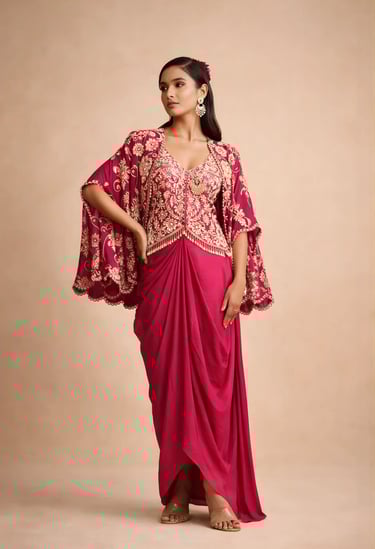 Cape and Drape Skirt Set