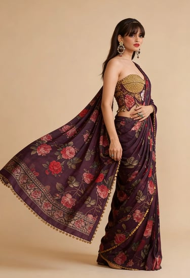 Corset Saree Set