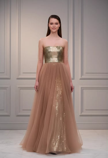 Gold & Silver Sequin Gown