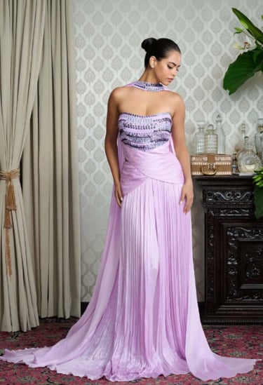 Lilac Textured Gown