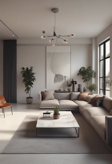 Bright living room with modern inventory