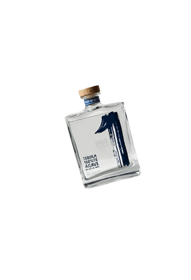 a bottle of tequila Uno Blanco