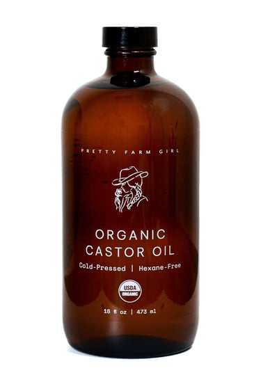 a bottle of castor organic oil