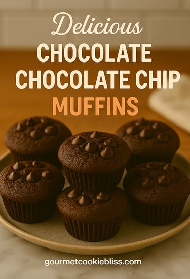 Delicious Chocolate Chocolate Chip Muffins