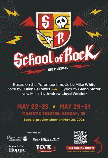Poster for Castwell & Co.'s production of School of Rock The Musical. May 20-31