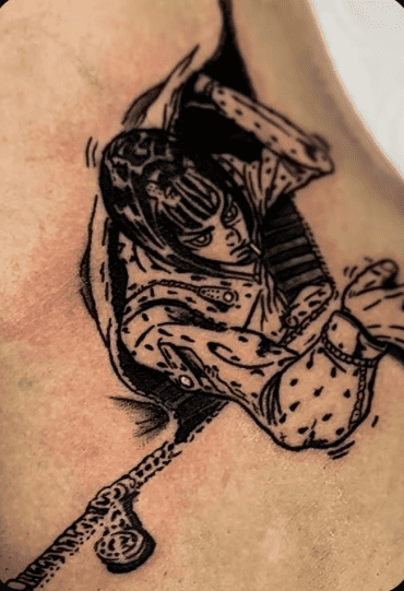 Tatuaje de JoJo's Bizarre Adventure hecho por Steven Aguirre en Valencia