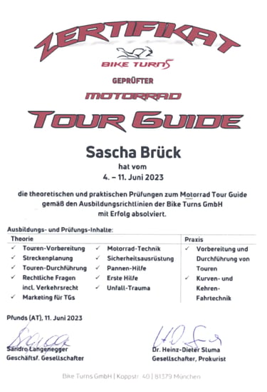 Sascha Brück Tourguide Motorradtourguide BrueckxTours
