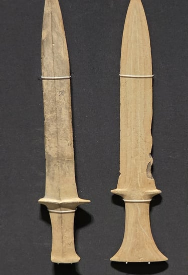 Polished stone daggers