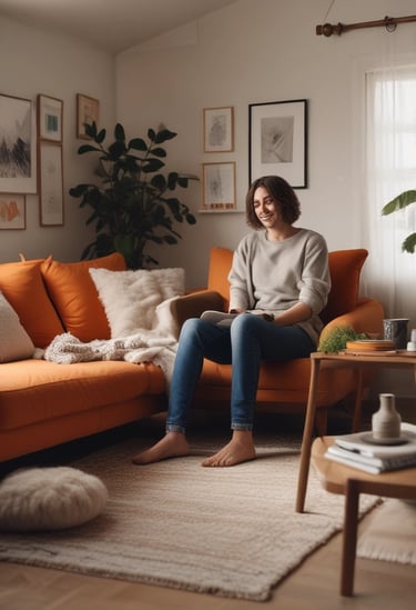 Bright living room with modern inventory