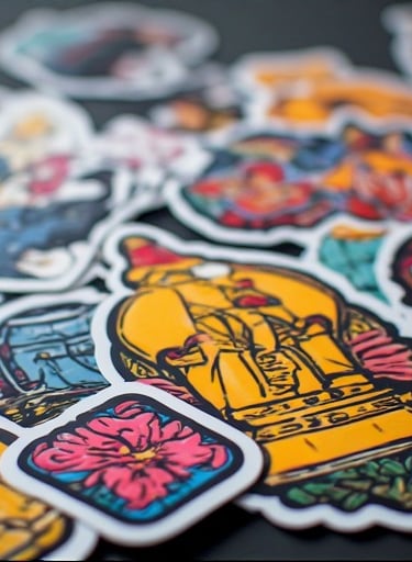 Custom sticker printing in Texas with vibrant colors and fast turnaround by SMRT Printing