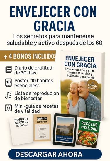 Envejecer con gracia es posible. Esta guía práctica te muestra hábitos simples para mantenerte activ