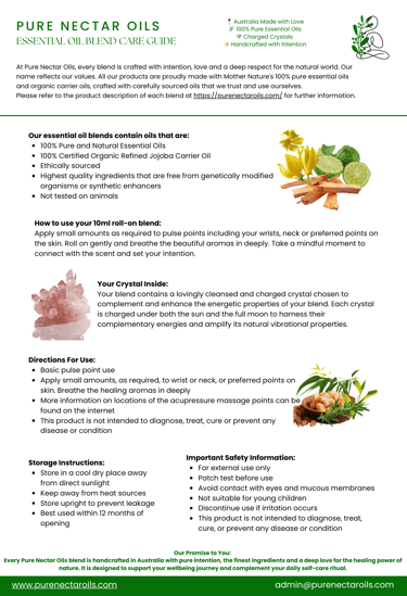 pure-nectar-oils-essential-oils-blend-care-guide-sydney-australia