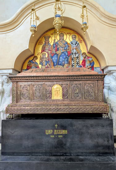 tomb of Stefan Dusan in St Mark Orthodox Church, Belgrade, Serbia 