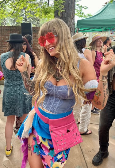 beautiful people feeling the vibe at The Shimmy