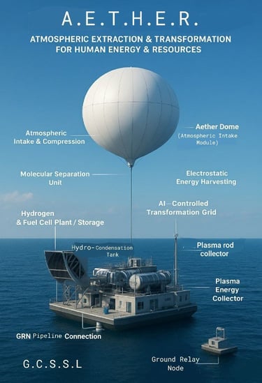 A.E.T.H.E.R Atmospheric Extraction & Transformation for Human Energy & Resources