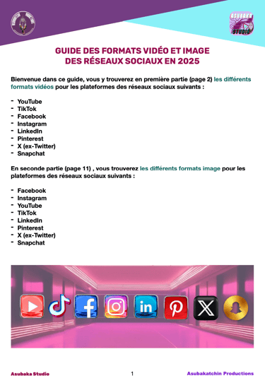 Guide des formats vidéo et image sur les reseaux sociaux
