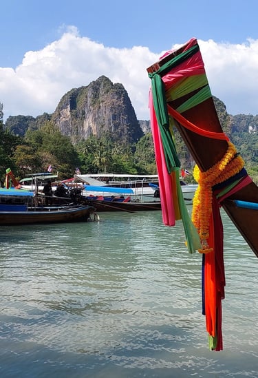 thailand krabi railay east long tail boat