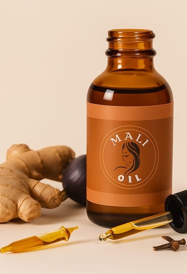 a bottle of oil with gingers and gingers