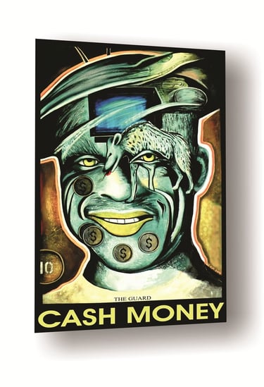 Cash Money Hyena Animal Spirit Male Face Portrait