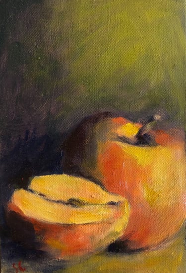 sybille ingold peintre nature morte pommes