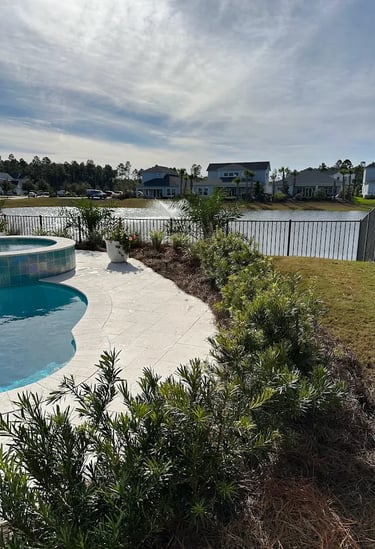Backyard landscaping