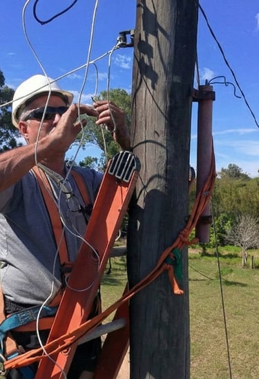 realizando instalação de internet