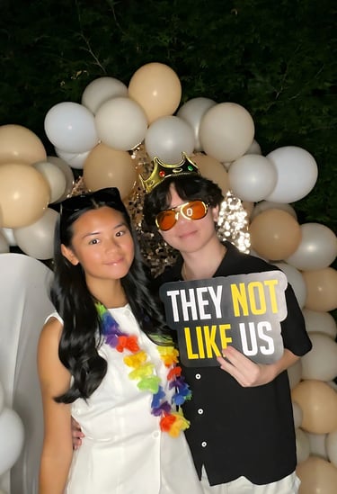 fun props at photo booth