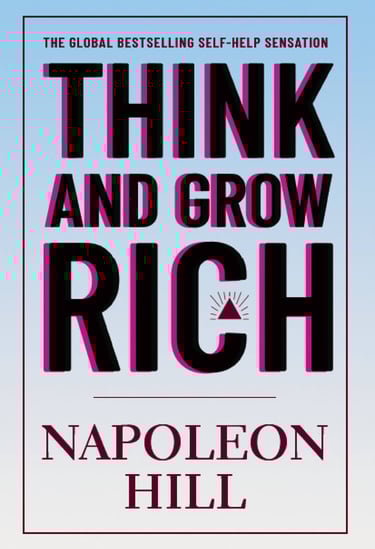 a book cover of think and grow rich