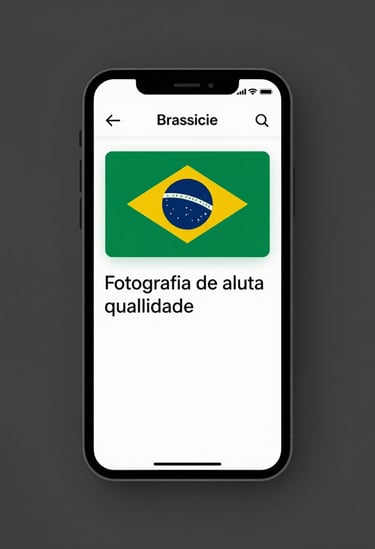 Fotografia de alta qualidade mostrando uma interface de aplicativo móvel minimalista, exibida contra um fundo cinza escuro, com detalhes em branco e iluminação profissional, contexto sul-americano/brasileiro.