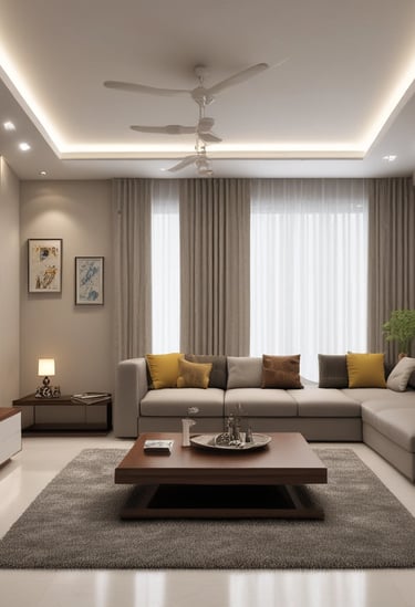 Bright living room with modern inventory