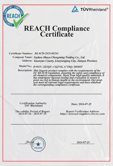 REACH Compliance Certificate