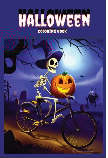 Halloween coloring book PDF download cover