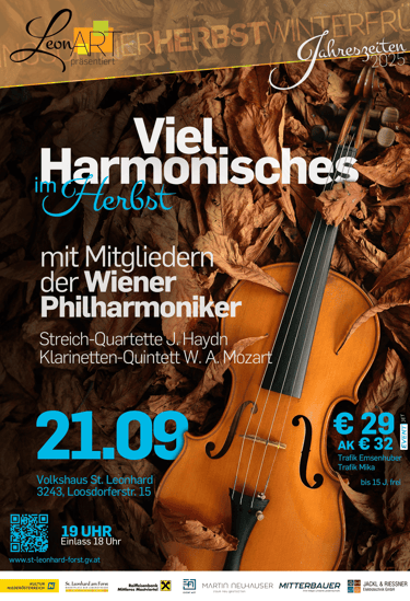 Flyer von Viel Harmonisches im Herbst