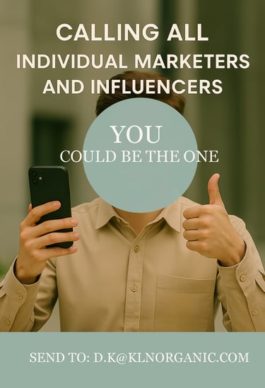 individual marketers and influencers kln organic 