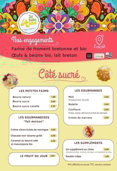 Un menu sucré