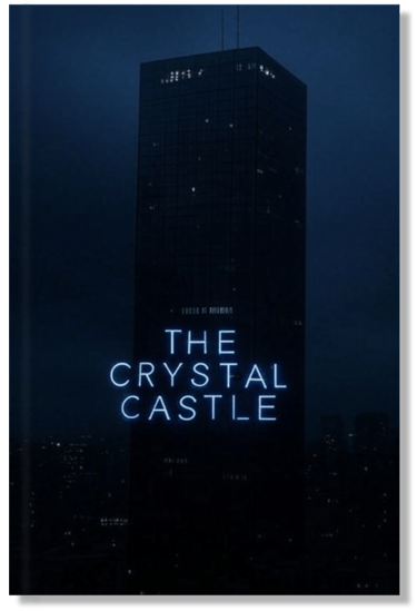 A representation of the cover of The crystal castle, novel by Jose Llorens, cover not final.