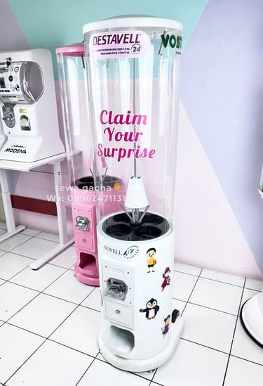sewa mesin gacha small putih malang